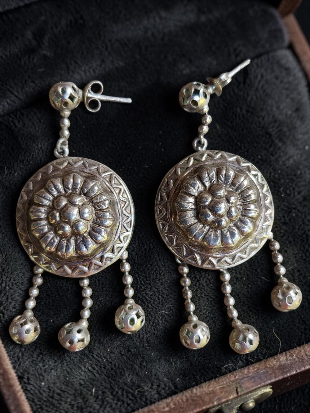 Vintage Sterling Silver Dangle Earrings